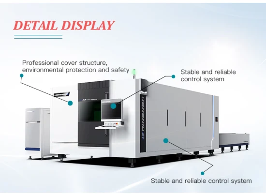 Закрытый волоконный лазерный станок с ЧПУ с цельнометаллической крышкой для нержавеющей стали